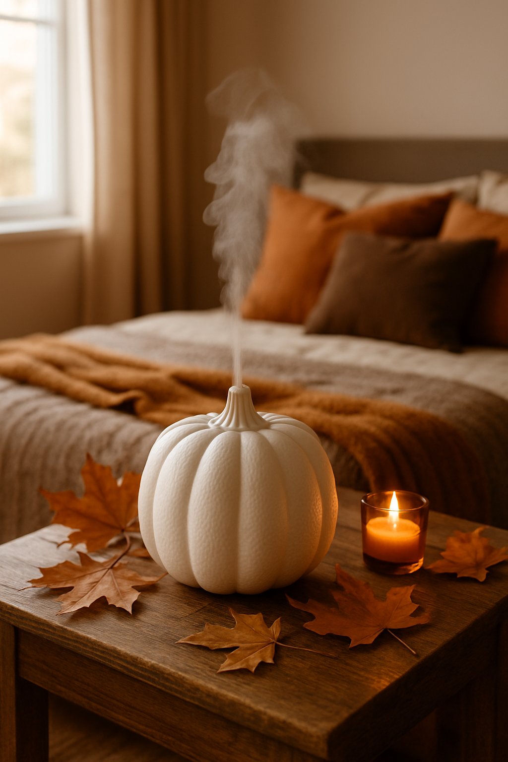 Ceramic pumpkin-shaped diffuser with cinnamon oil