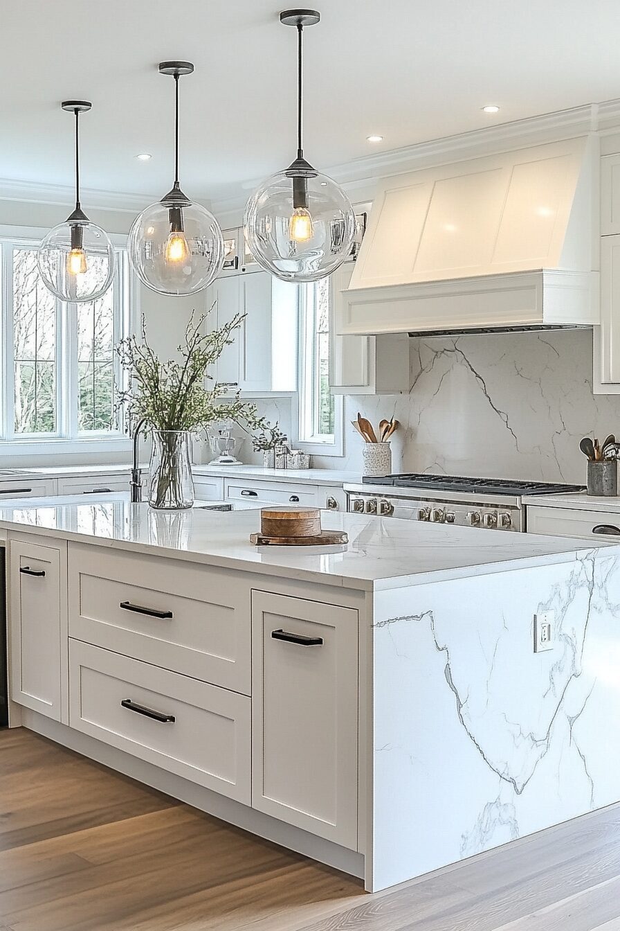 white shaker kitchen cabinets