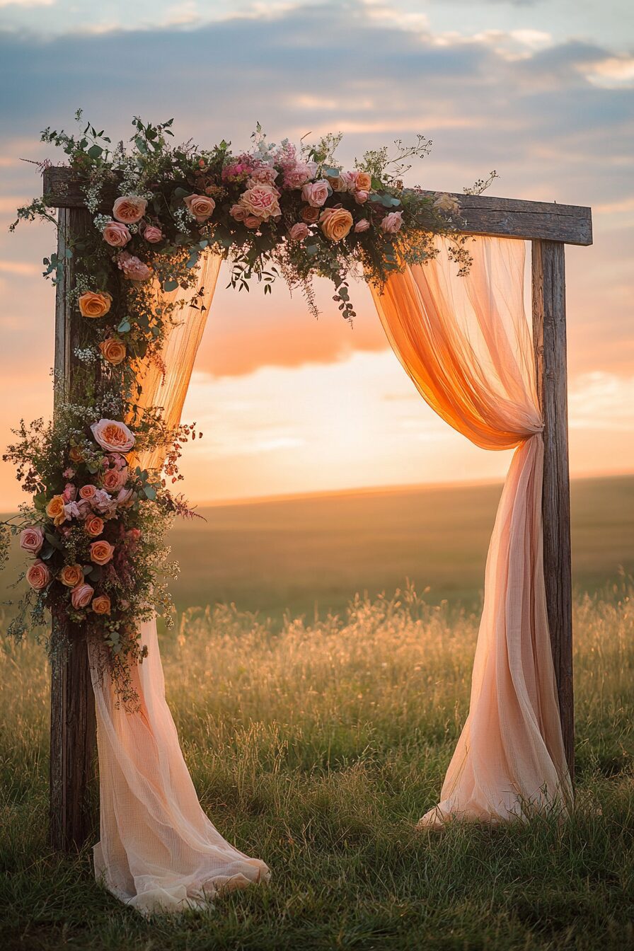 29 Boho Wedding Arch Ideas to Create a Stunning Ceremony Backdrop 28 boho wedding arch