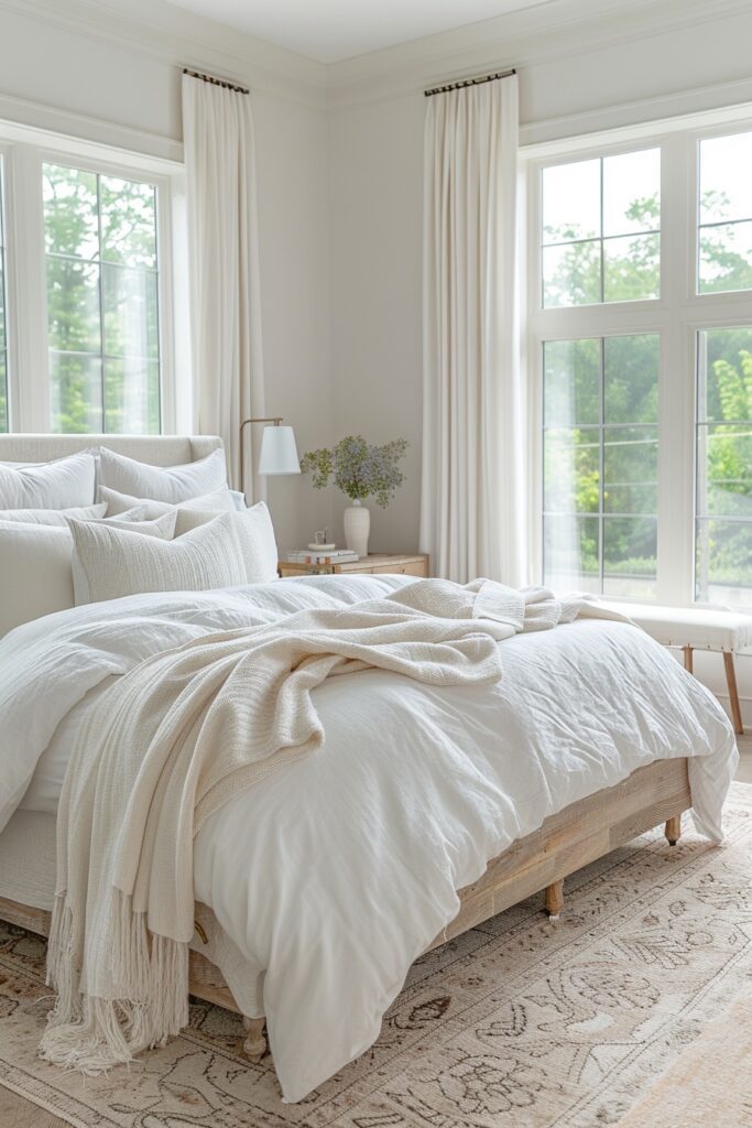 Bright and Airily Spaced Bedroom