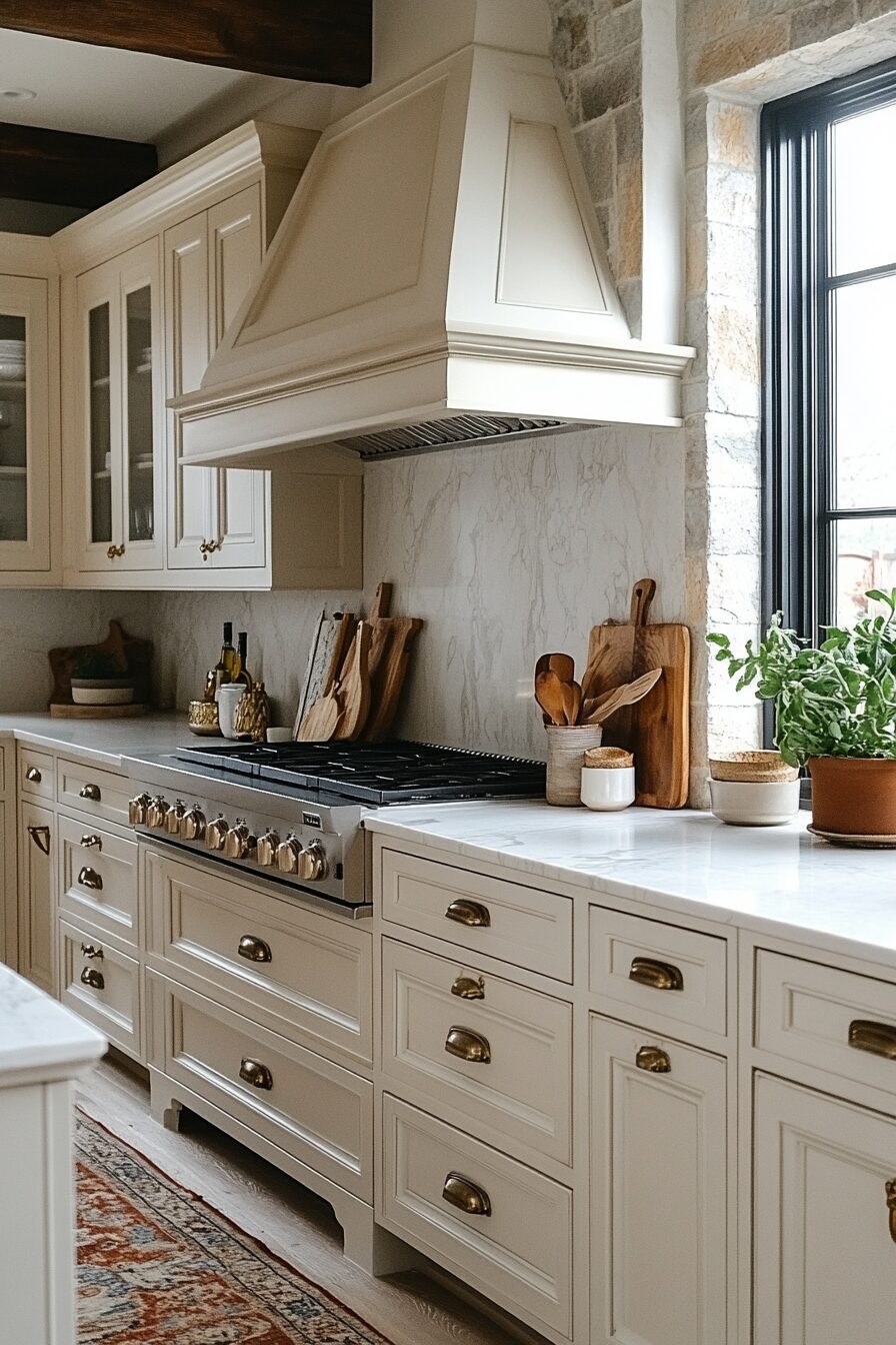 antique white kitchen cabinets