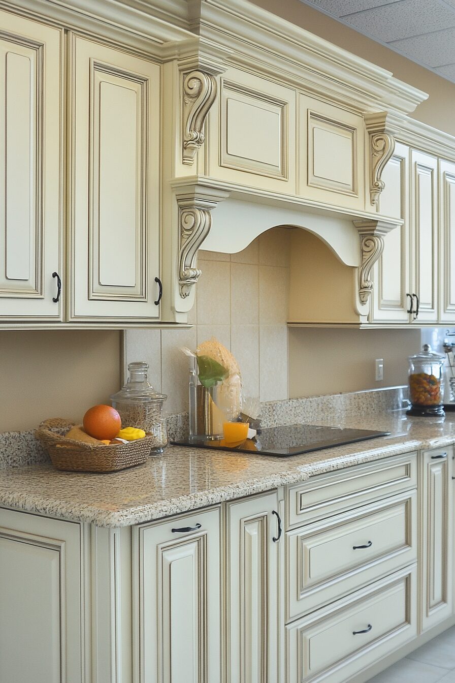 antique white kitchen cabinets