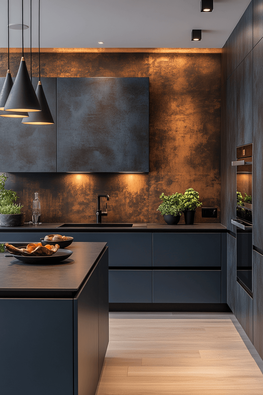 blue grey kitchen cabinets