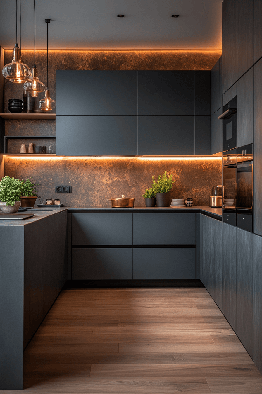 blue grey kitchen cabinets
