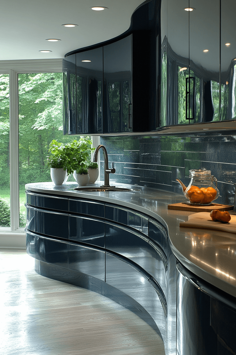 blue grey kitchen cabinets