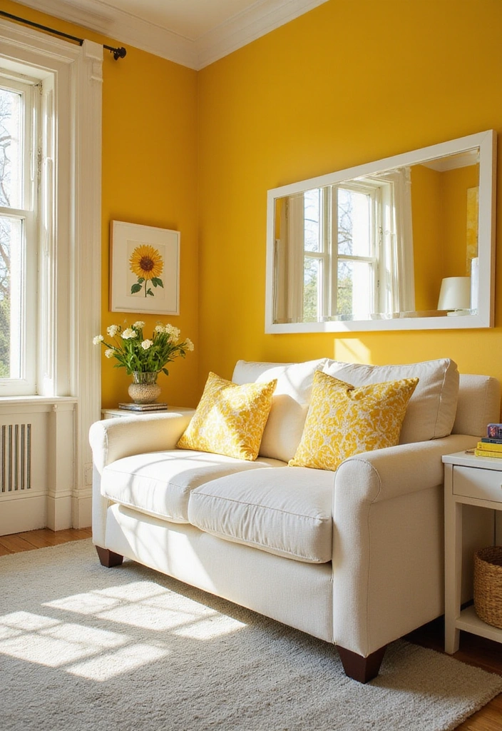 7 Mood-Boosting Bedroom Color Schemes - 2. Radiant Sunshine Yellow