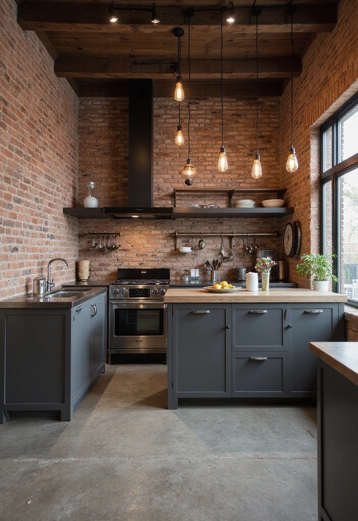 Industrial Chic Minimalist Kitchen