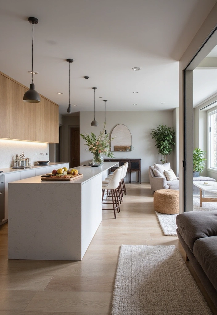 Open Concept Minimalist Kitchen