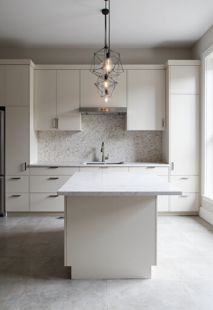 Geometric Shapes in Minimalist Kitchen