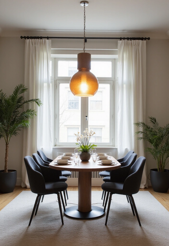 Statement Lighting in Minimalist Decor