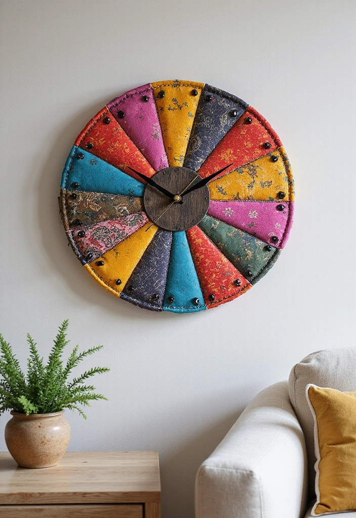 Fabric Wall Clock
