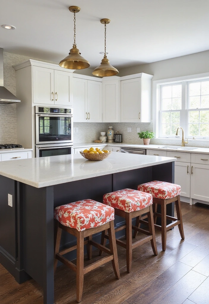 Fabric-Covered Stools