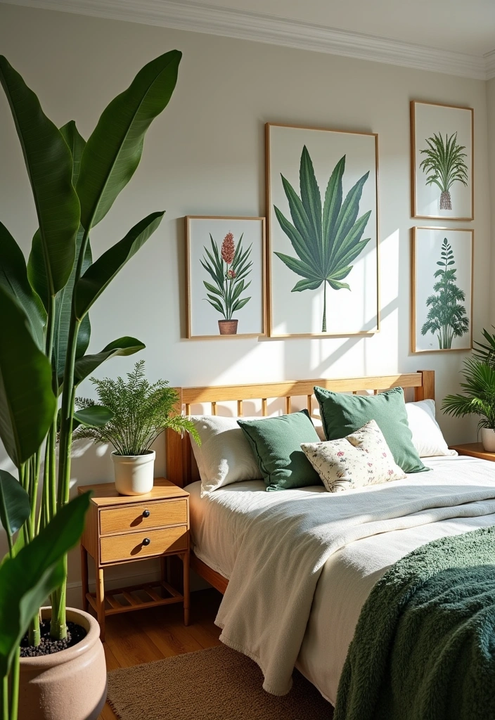 Botanical Theme to Enhance Bedroom Ambiance