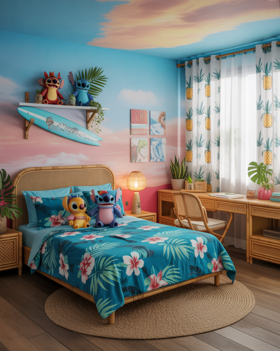 Lilo and Stitch themed kids bedroom