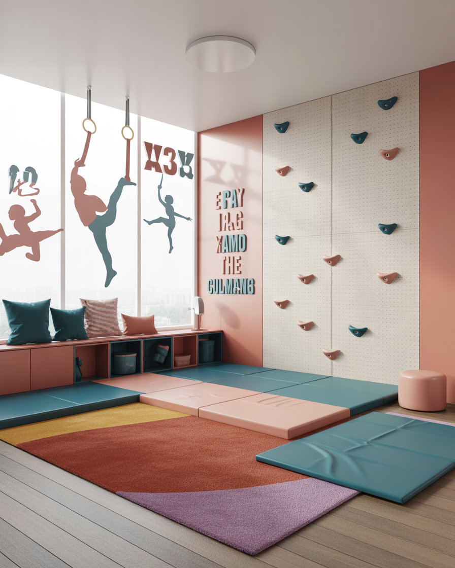 Green and blue kids bedroom