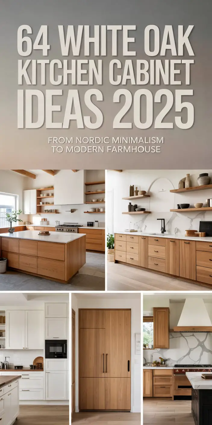 Elegant white oak kitchen cabinets