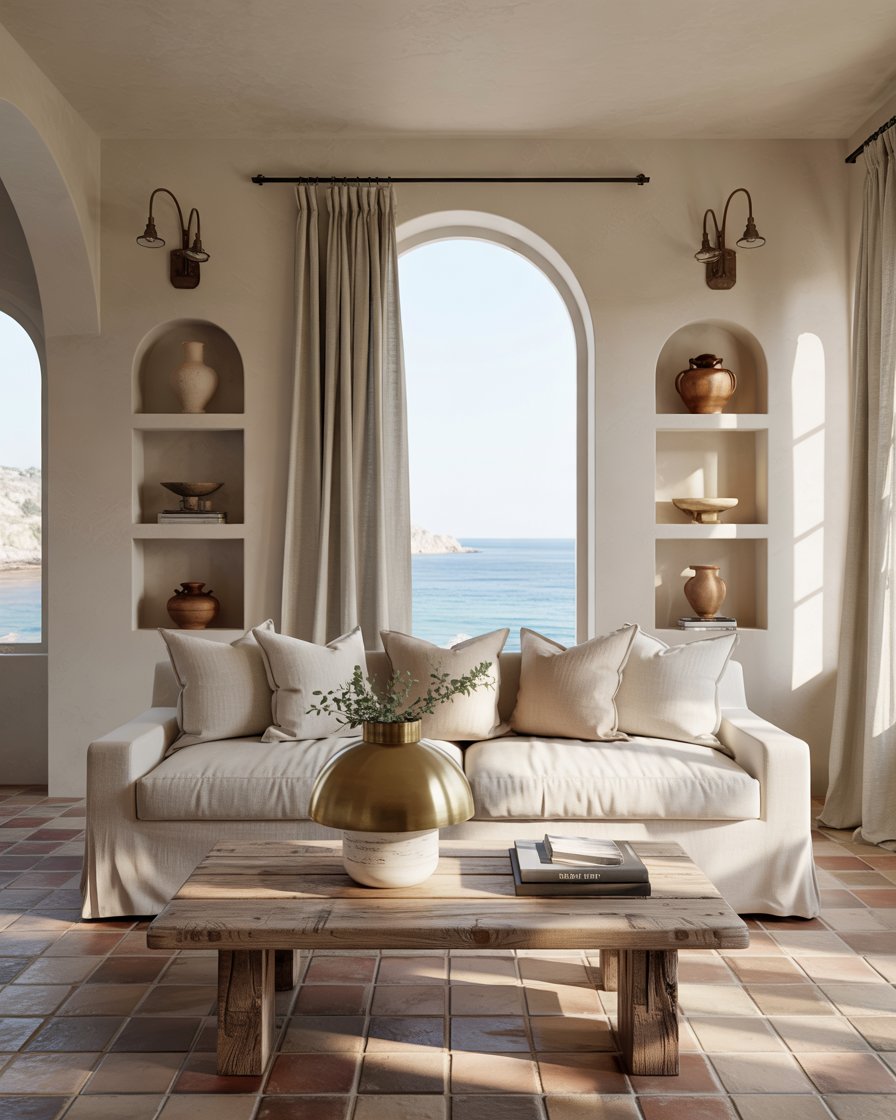 Mediterranean Coastal Living Room