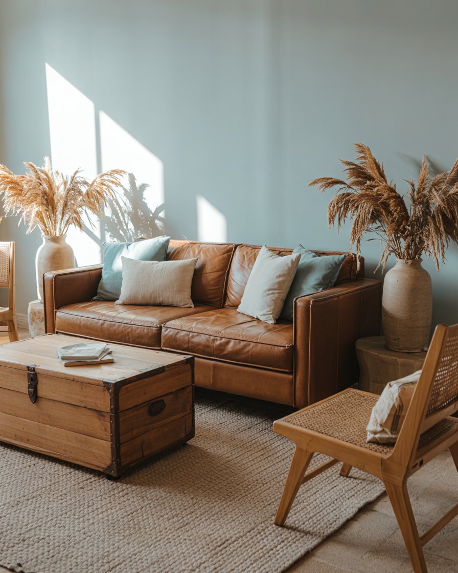 Rustic Wooden Trunk Coffee Table