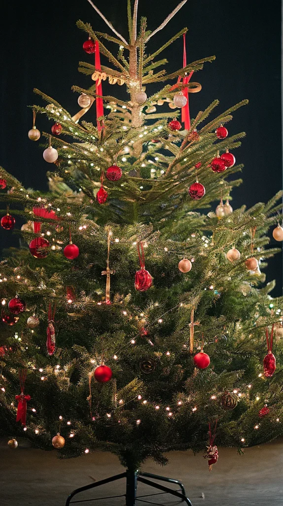 Small 5ft Red and Gold Christmas Tree