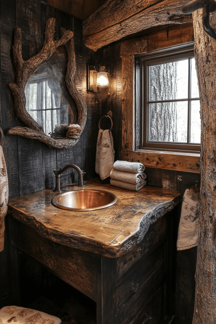 Forest-inspired cabin decor