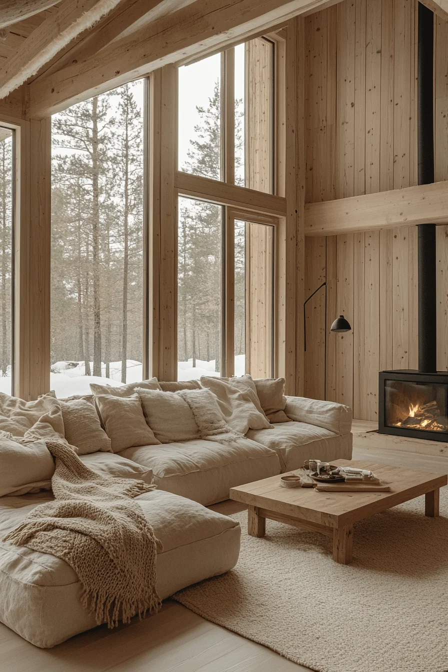 Scandinavian Cabin Living Room