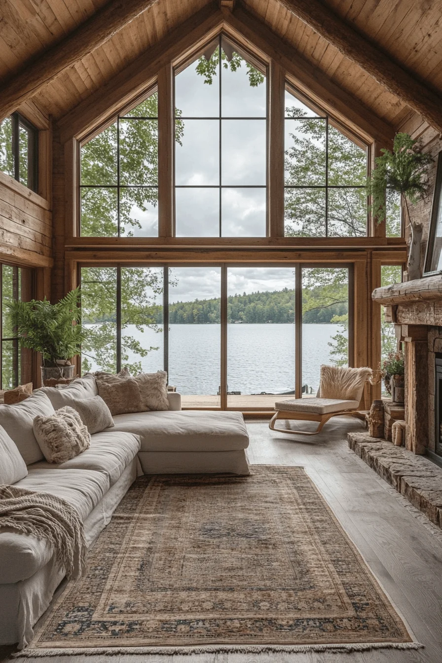 Lakeside Cabin Living Room