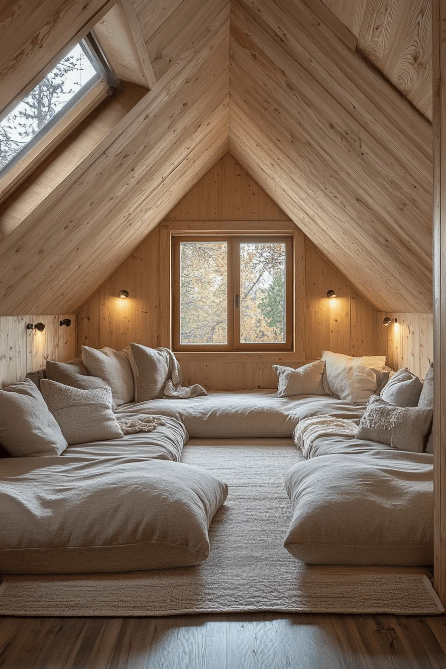 Lofted Cabin Living Room