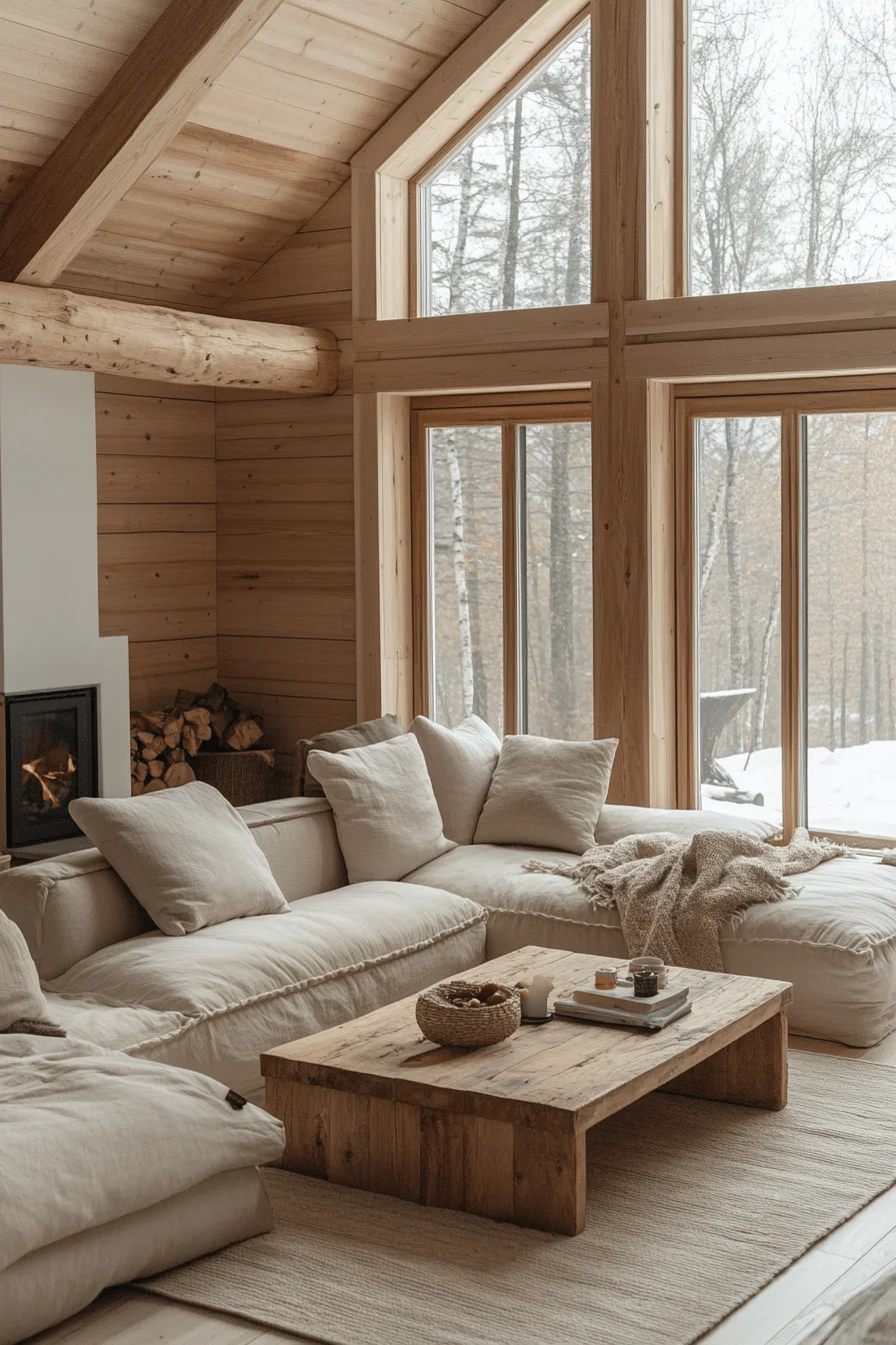 Minimalist Cabin Living Room
