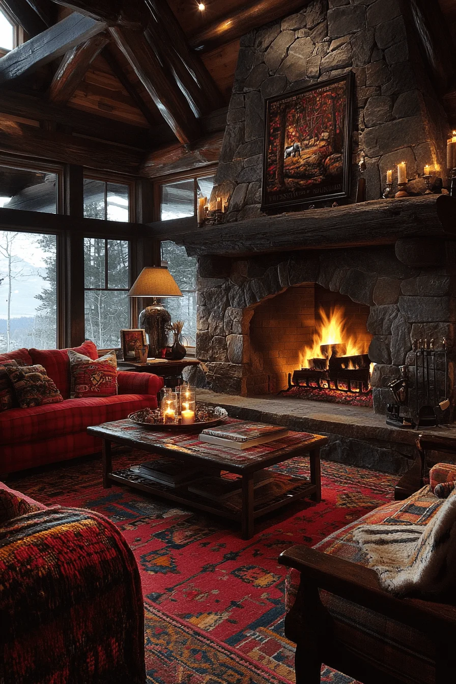 Hearthside Cabin Living Room
