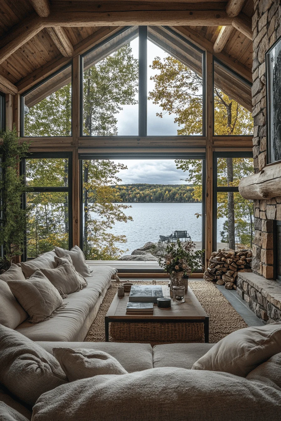 Lakeside Cabin Living Room
