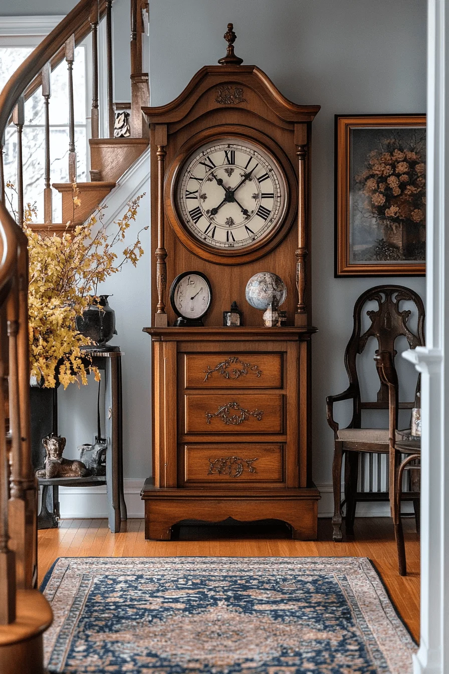 Antique farmhouse grandfather clock