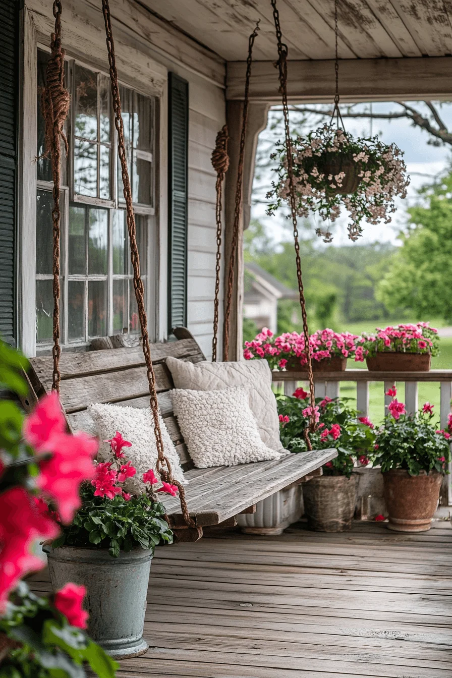 Farmhouse porch swing