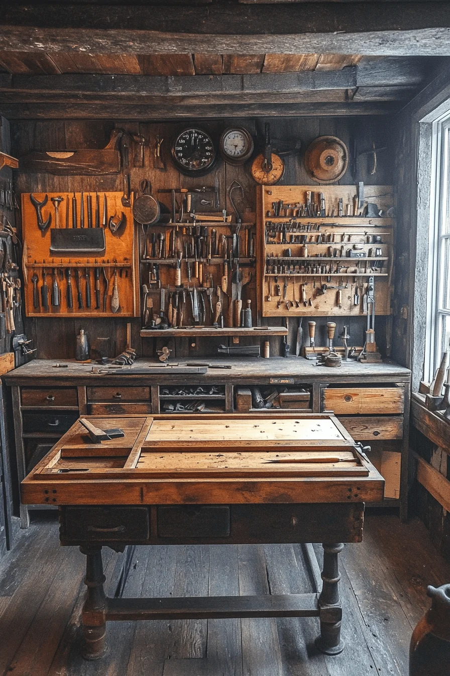 Antique farmhouse workshop
