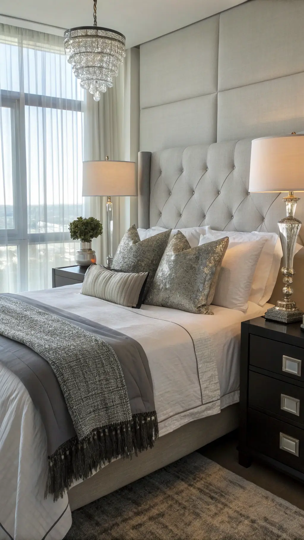 Styling props for transitional bedroom