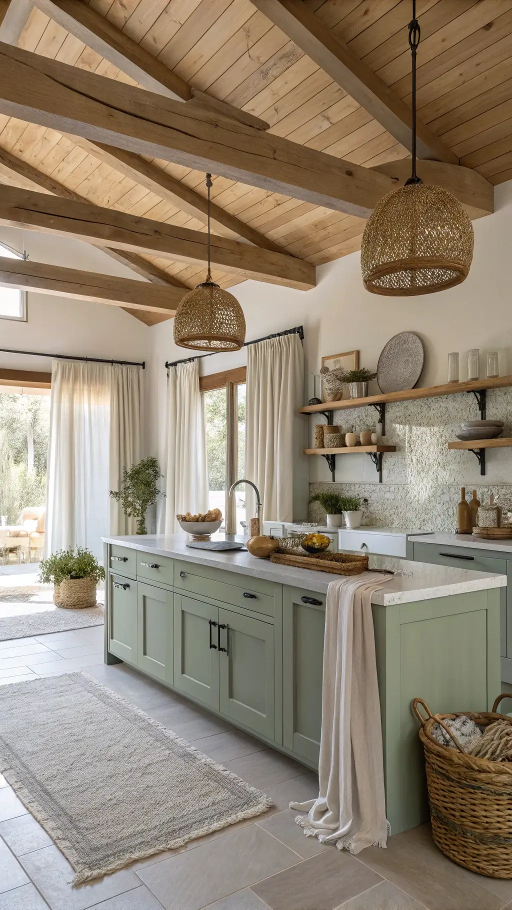 Kitchen styled with natural lighting