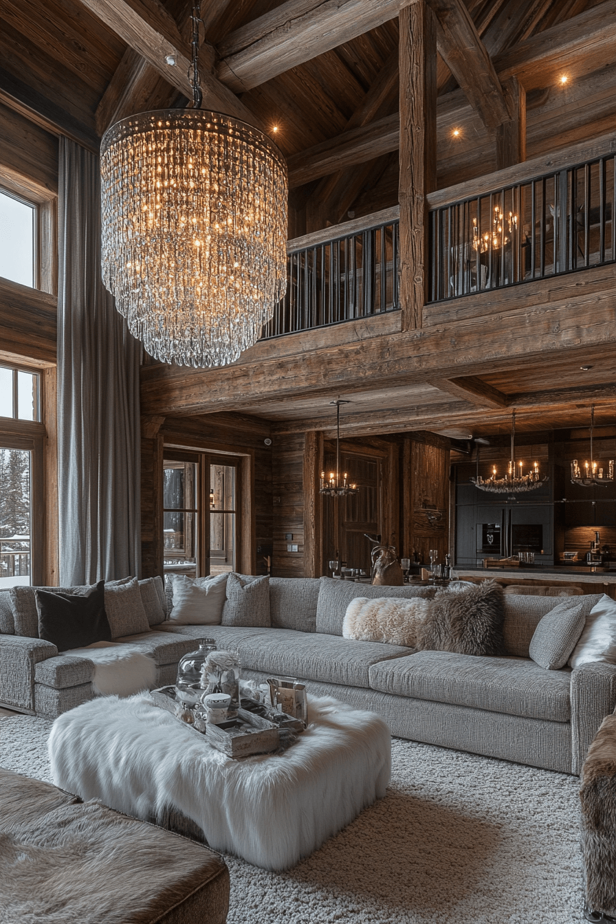 Elegant Mountain Cabin Interior