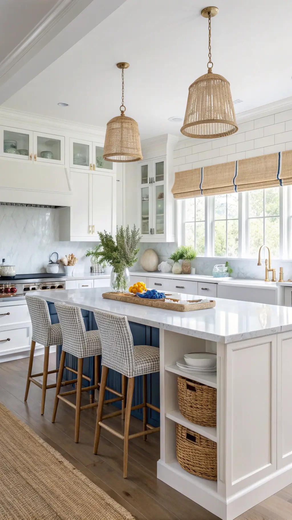 Coastal Themed Kitchen with Natural Elements Coastal Themed Kitchen with Natural Elements