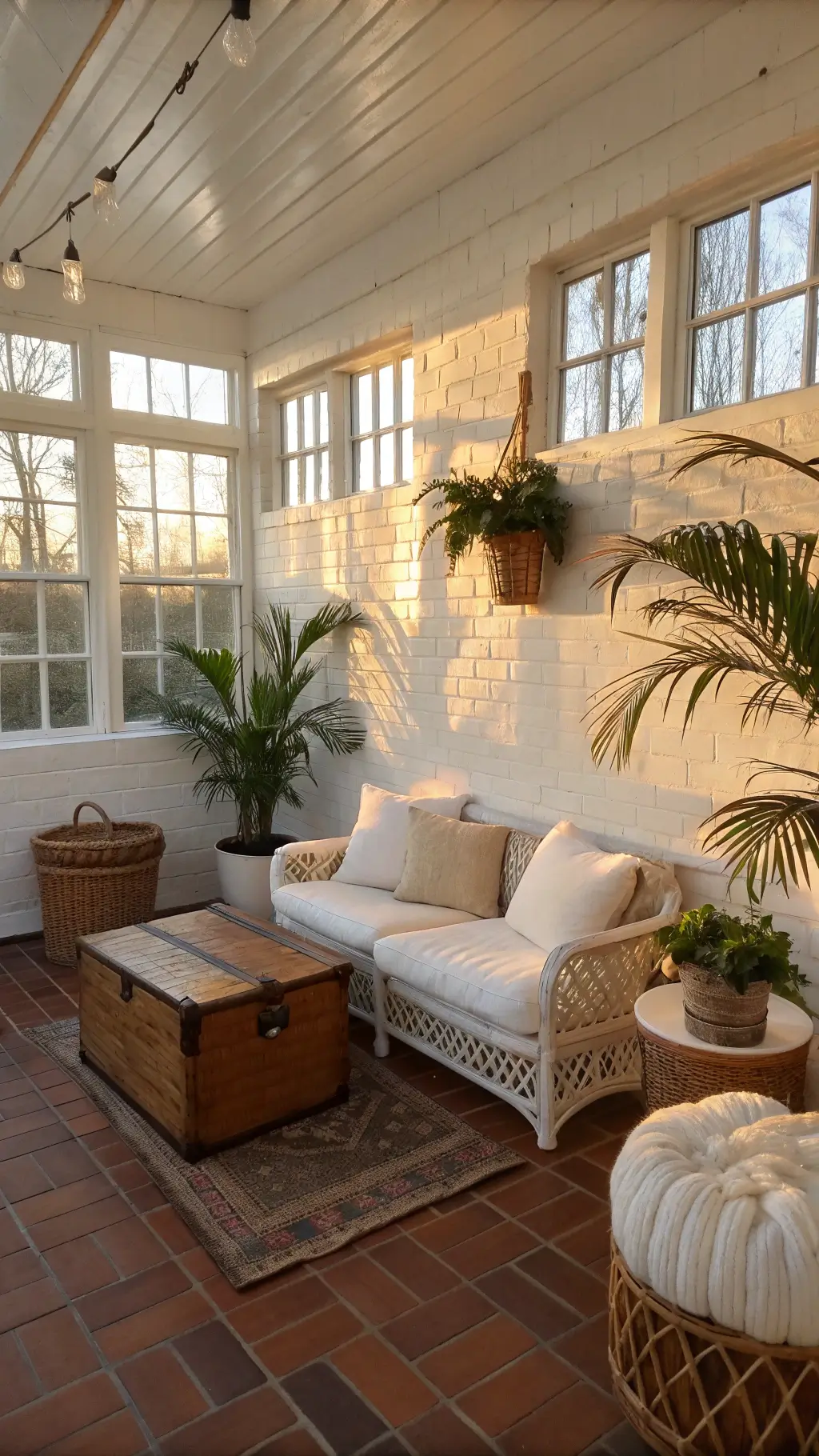 Sunlit Sunroom with Coastal Accents Sunlit Sunroom with Coastal Accents