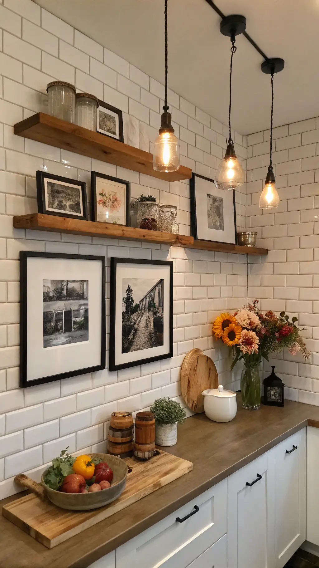 Cozy kitchen corner with vintage food photography