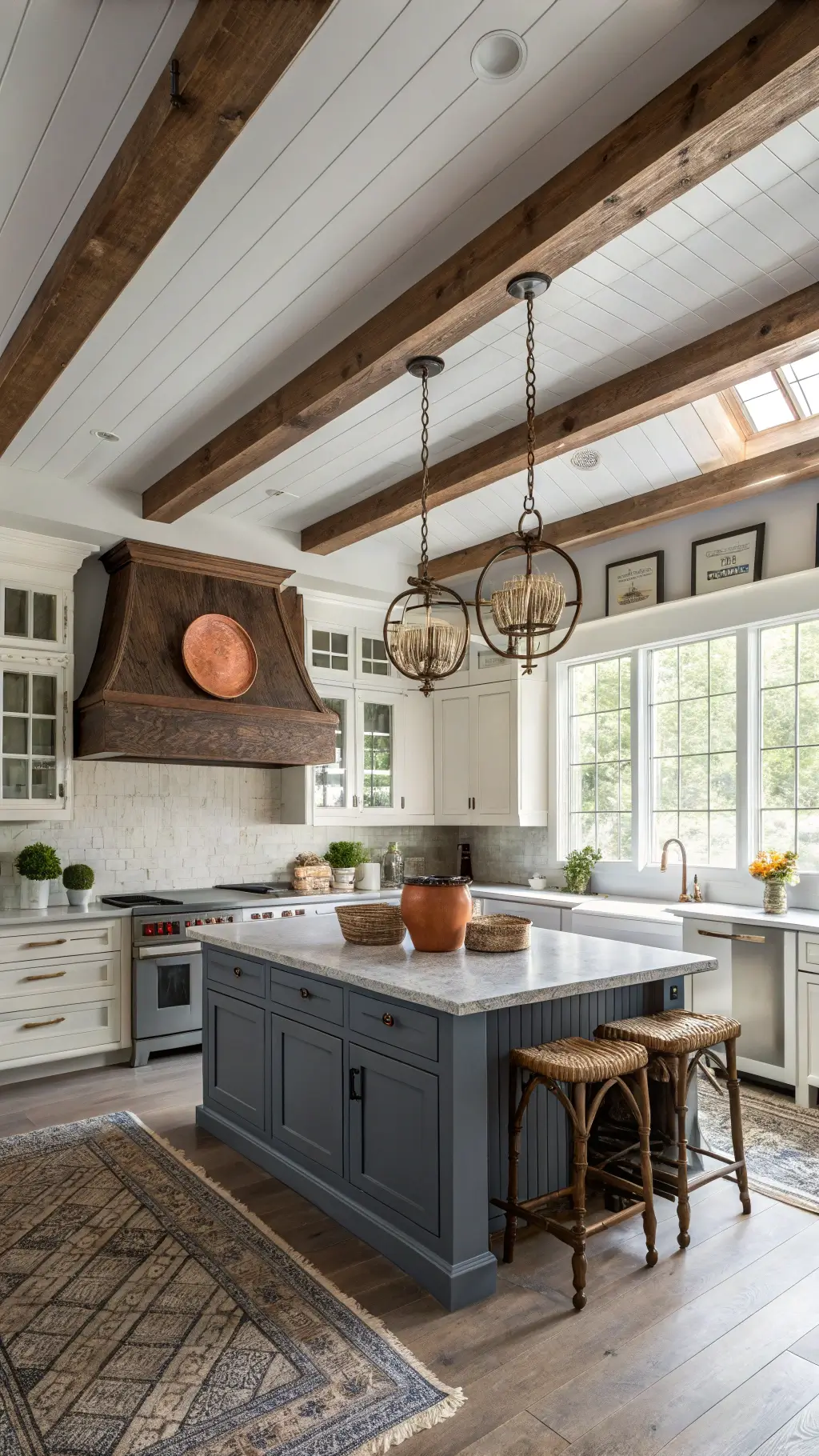 Coastal Farmhouse Kitchen Features