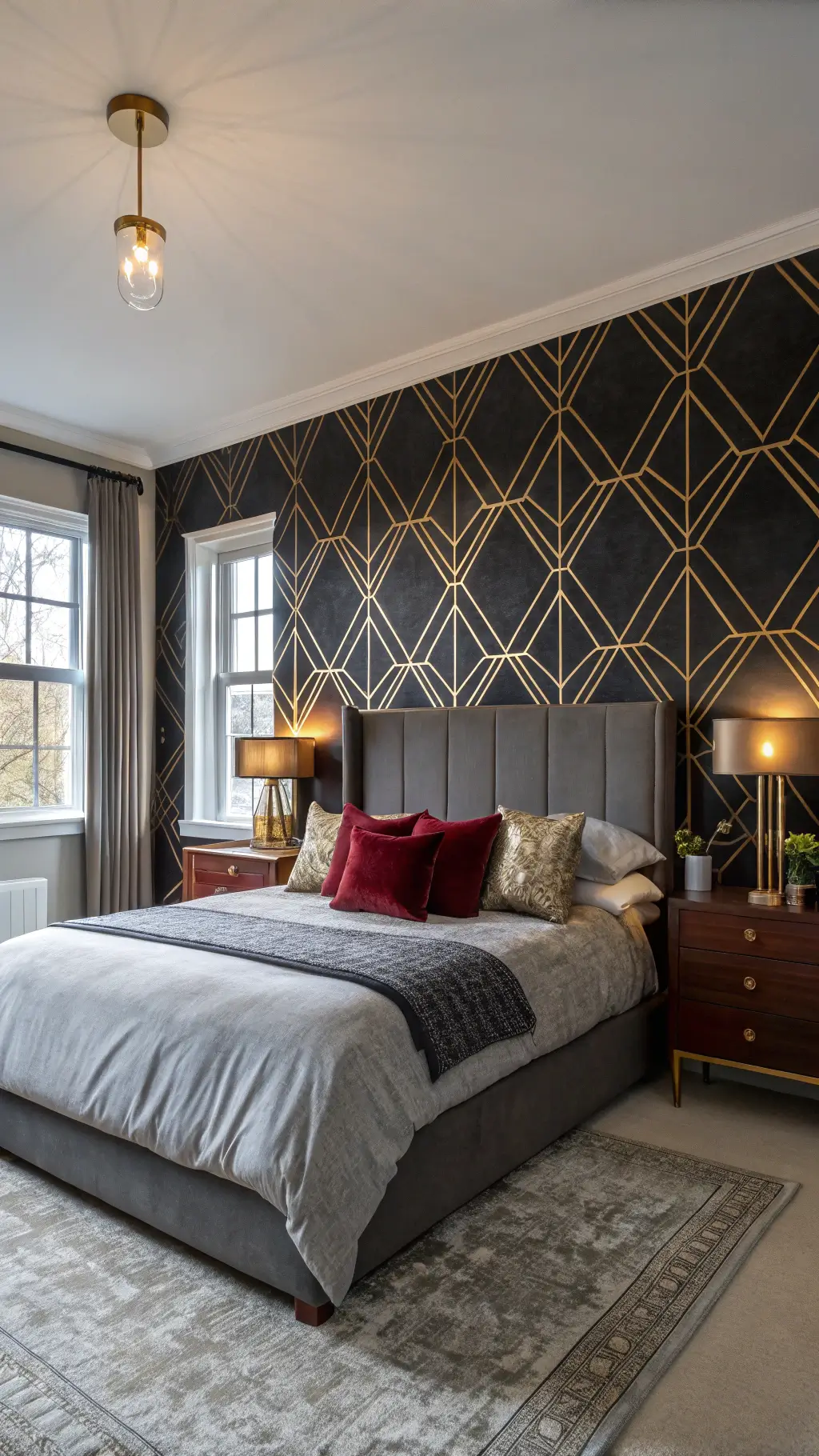 Dark bedroom ambiance