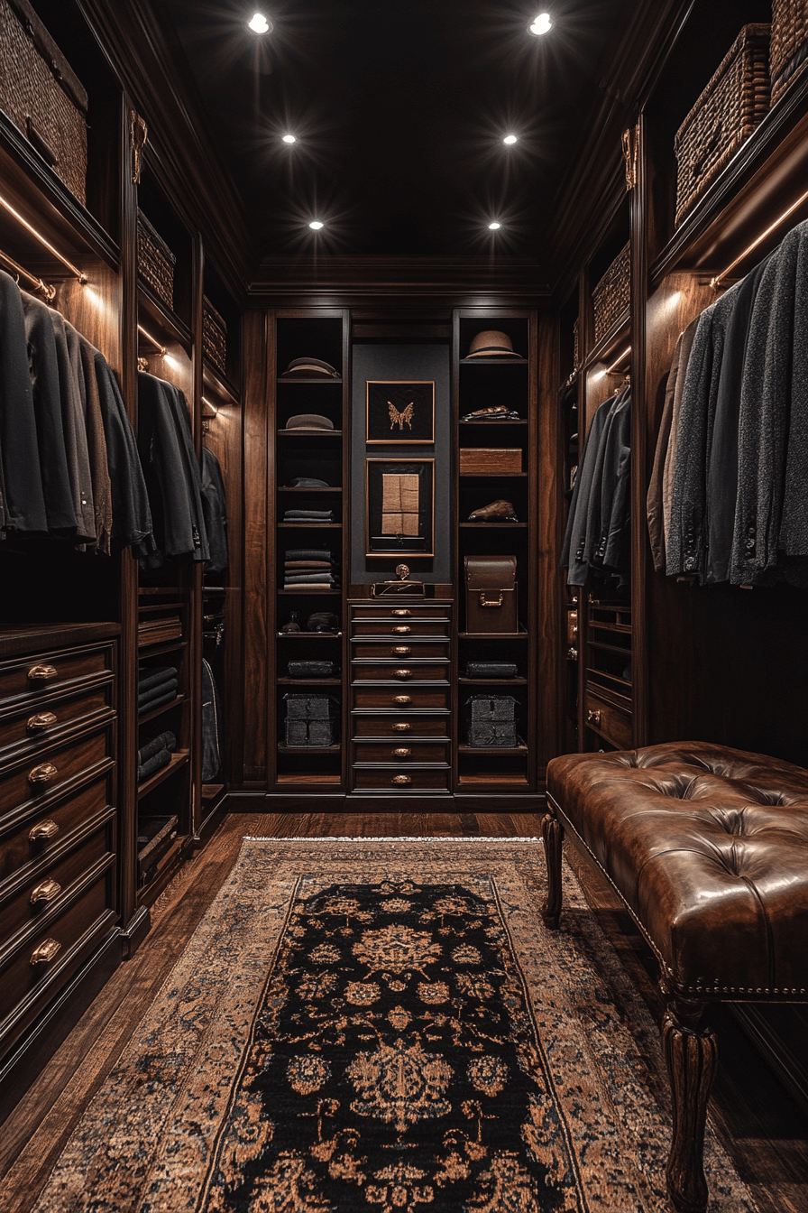 Dark Wood Closet Dark Wood Closet