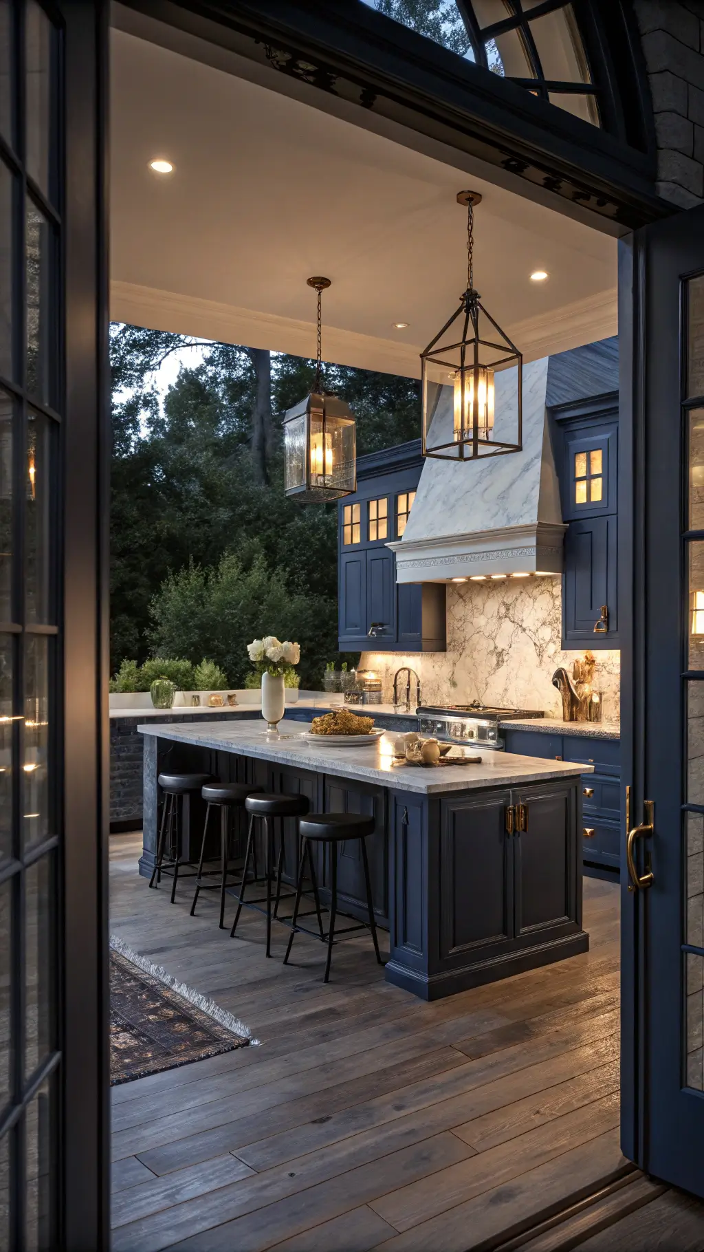 Elegant kitchen lighting design