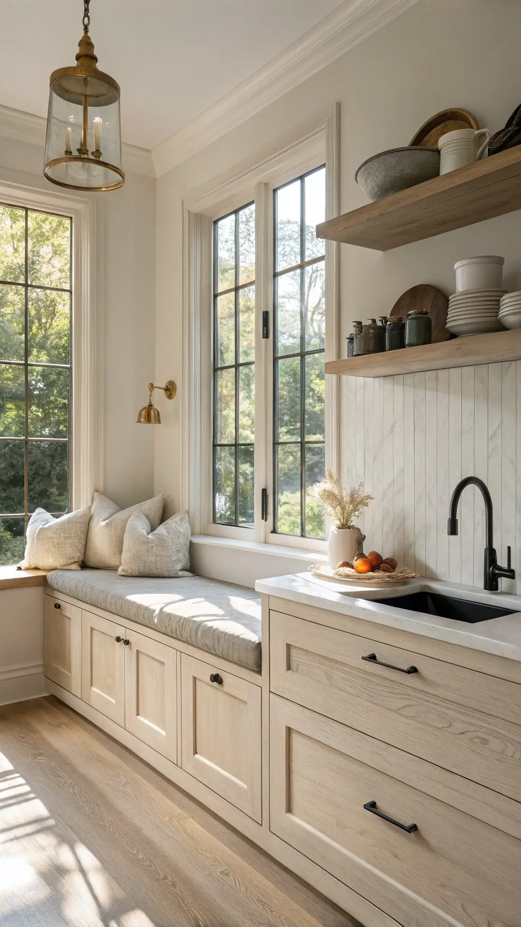 Photographing elegant kitchen