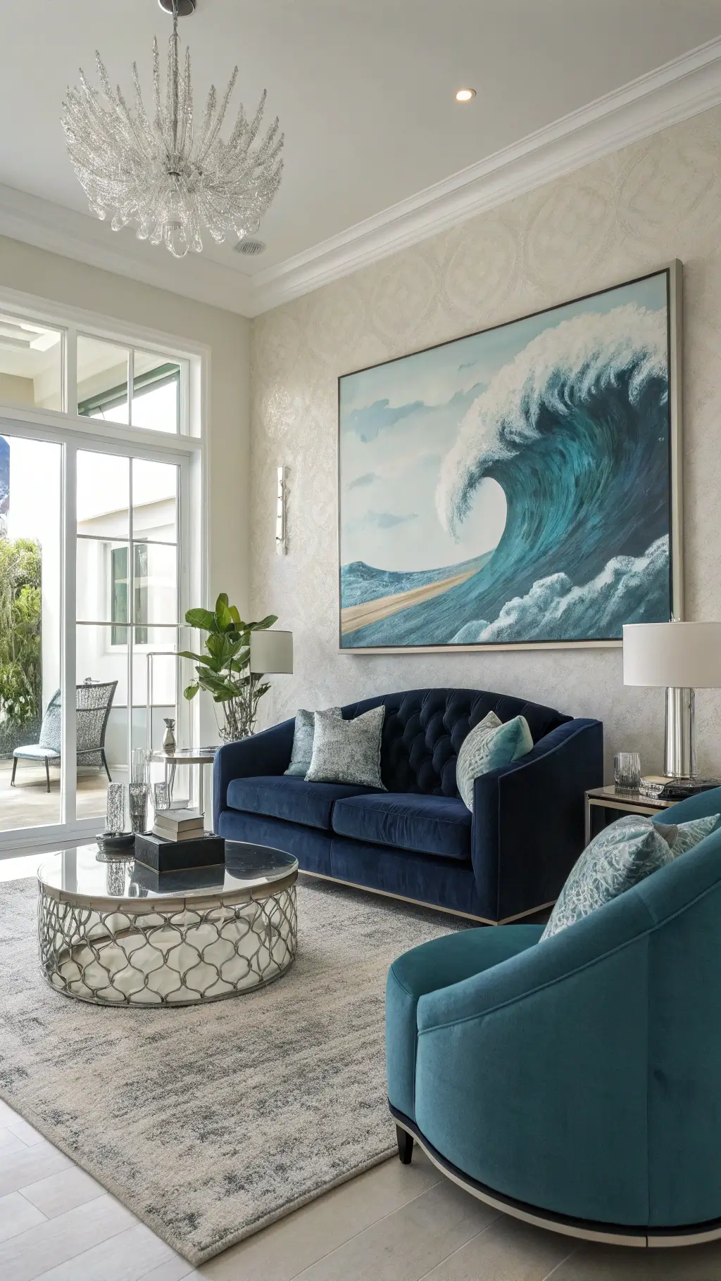 Living room layout demonstrating command position