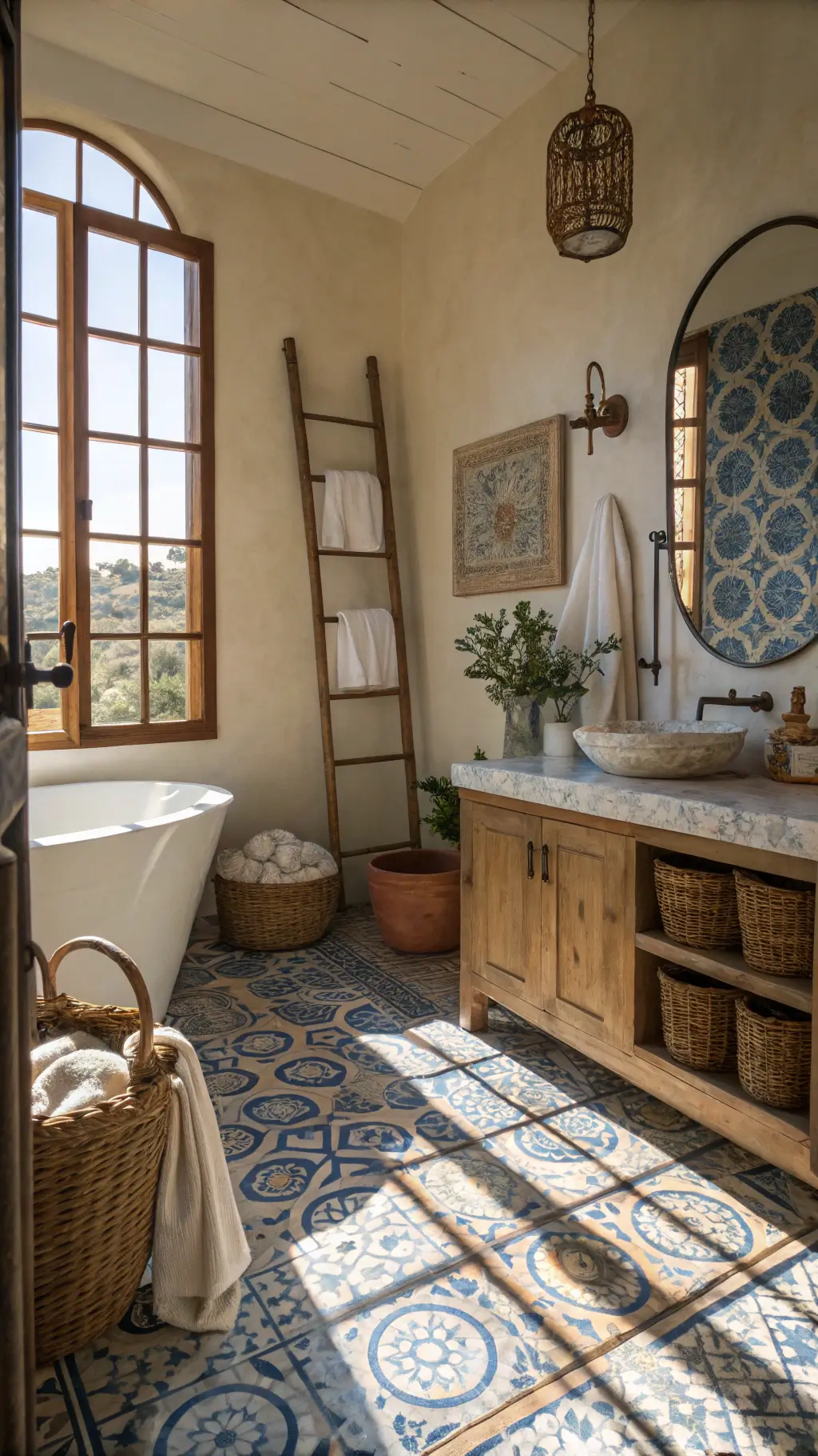 Mediterranean bathroom design elements