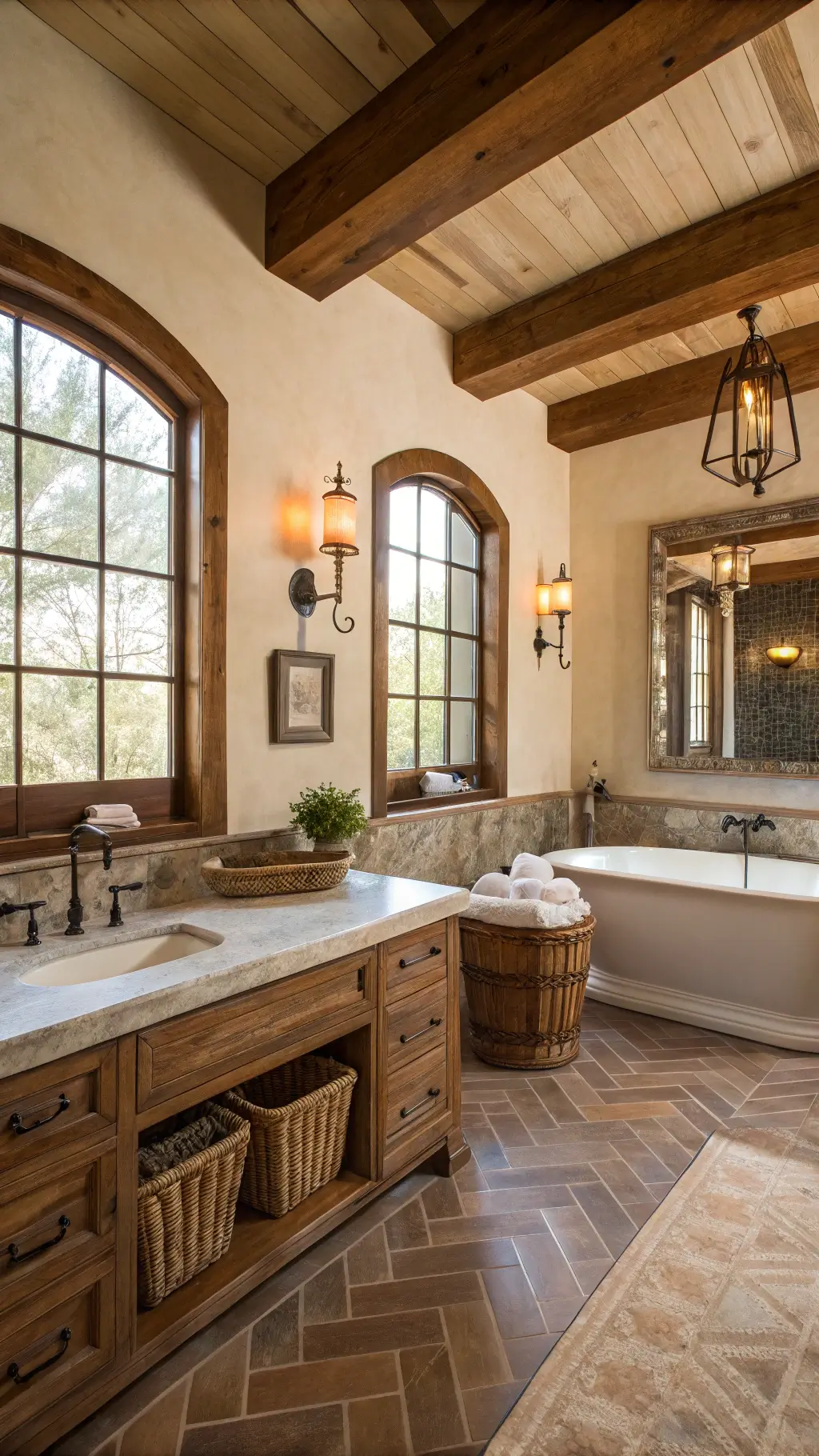 Mediterranean bathroom materials