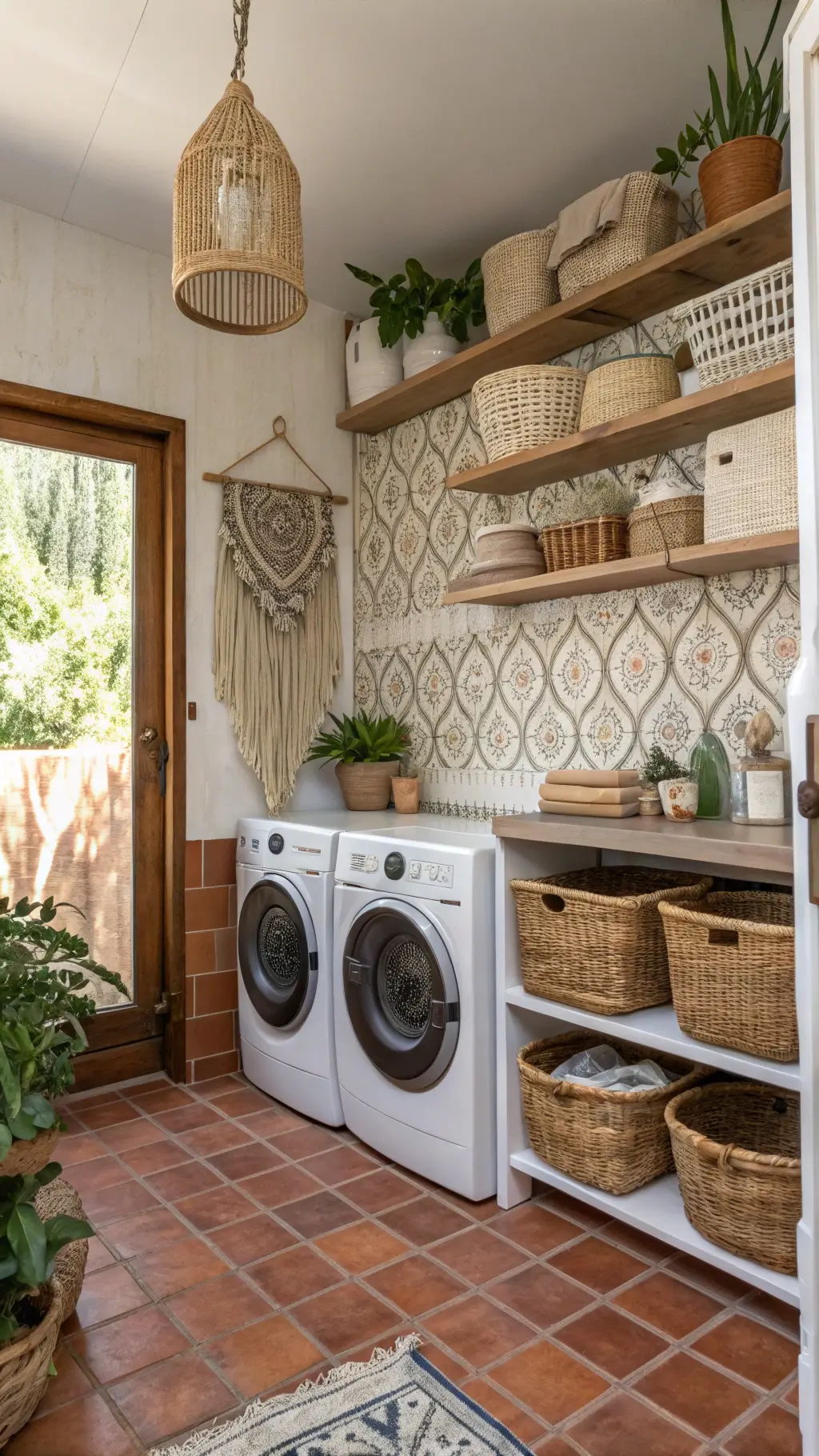 Well-organized small laundry room
