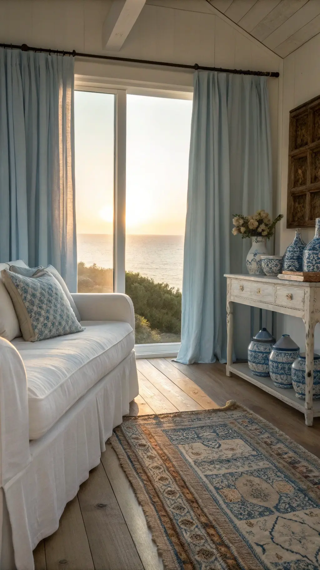 Serene Blue Living Room