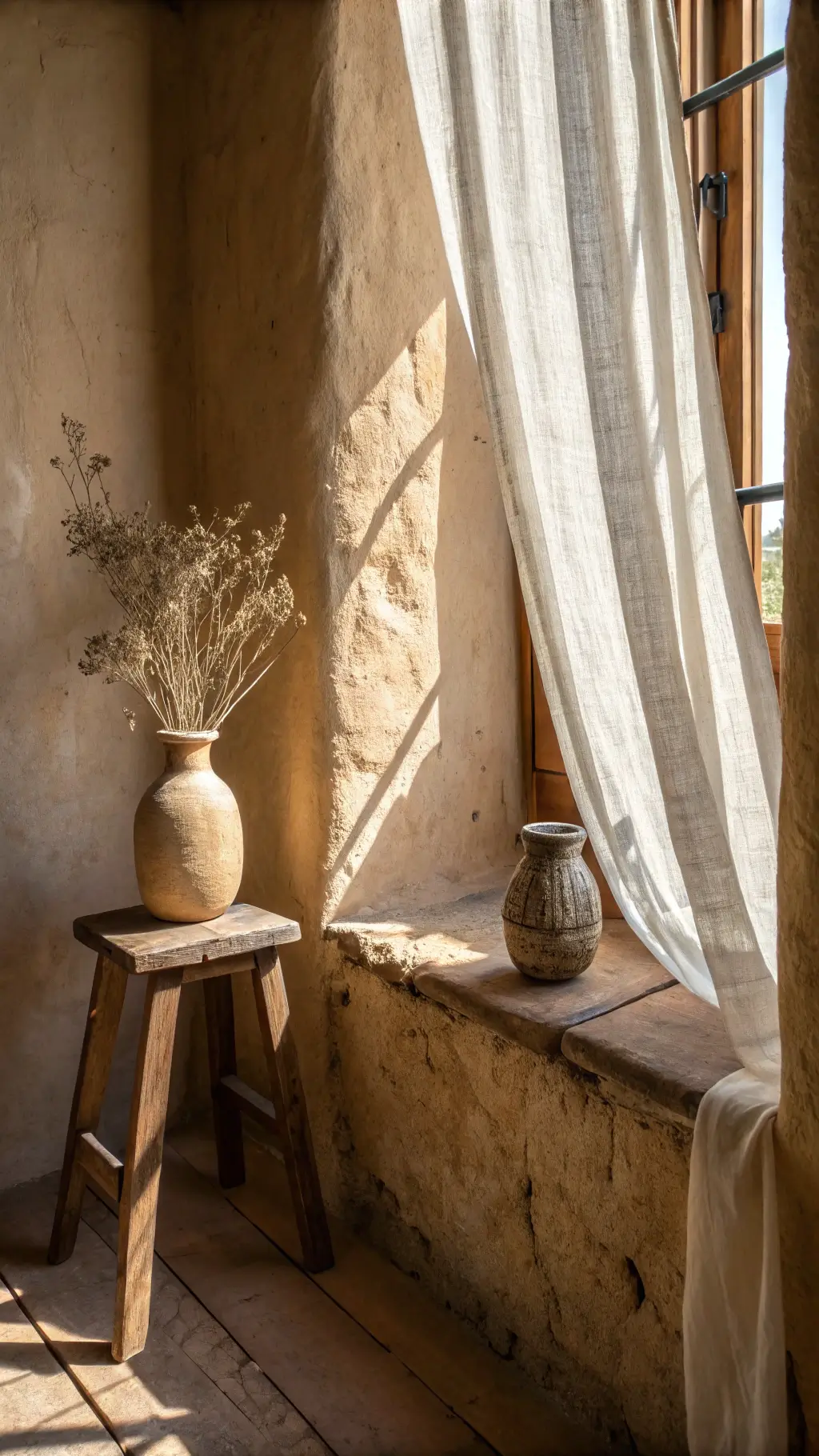 Earth tone color palette in bathroom